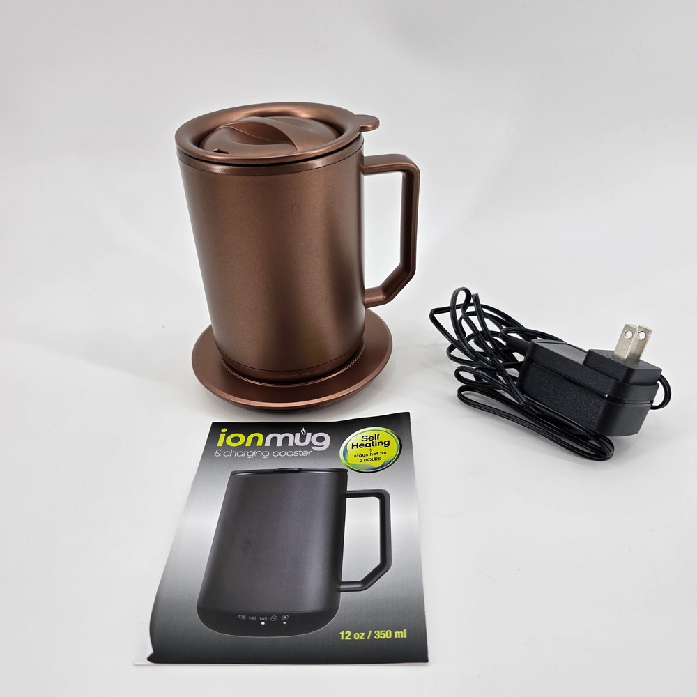 Tzumi IonMug Self-Heating Smart Coffee Mug 12oz Copper 7558 12oz New without Box